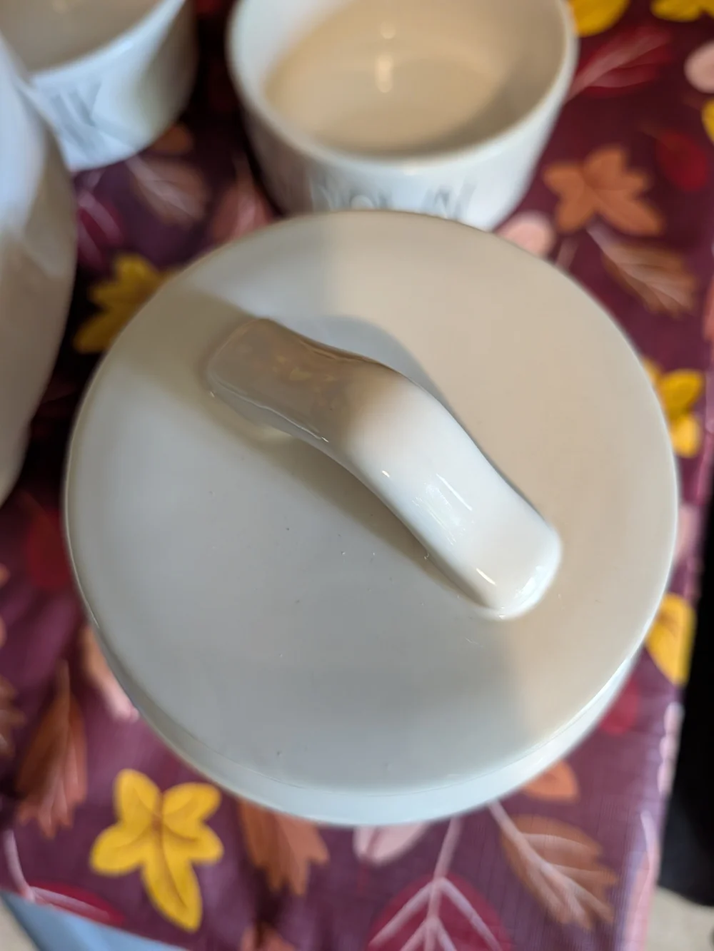 Rae Dunn White Ceramic 'SUGAR' Canister with Lid